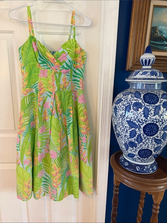 Lilly Pulitzer Dresses & Skirts - Vintage Lilly Pulitzer Botanical Garden Palm Fern Billie Dress Size 8